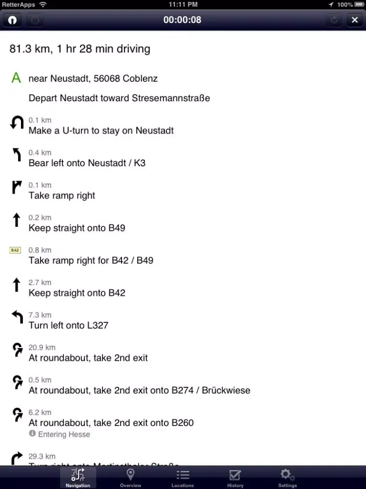 ภาพหน้าจอของ AB Navigator Free (SSN-Computer) iPad 