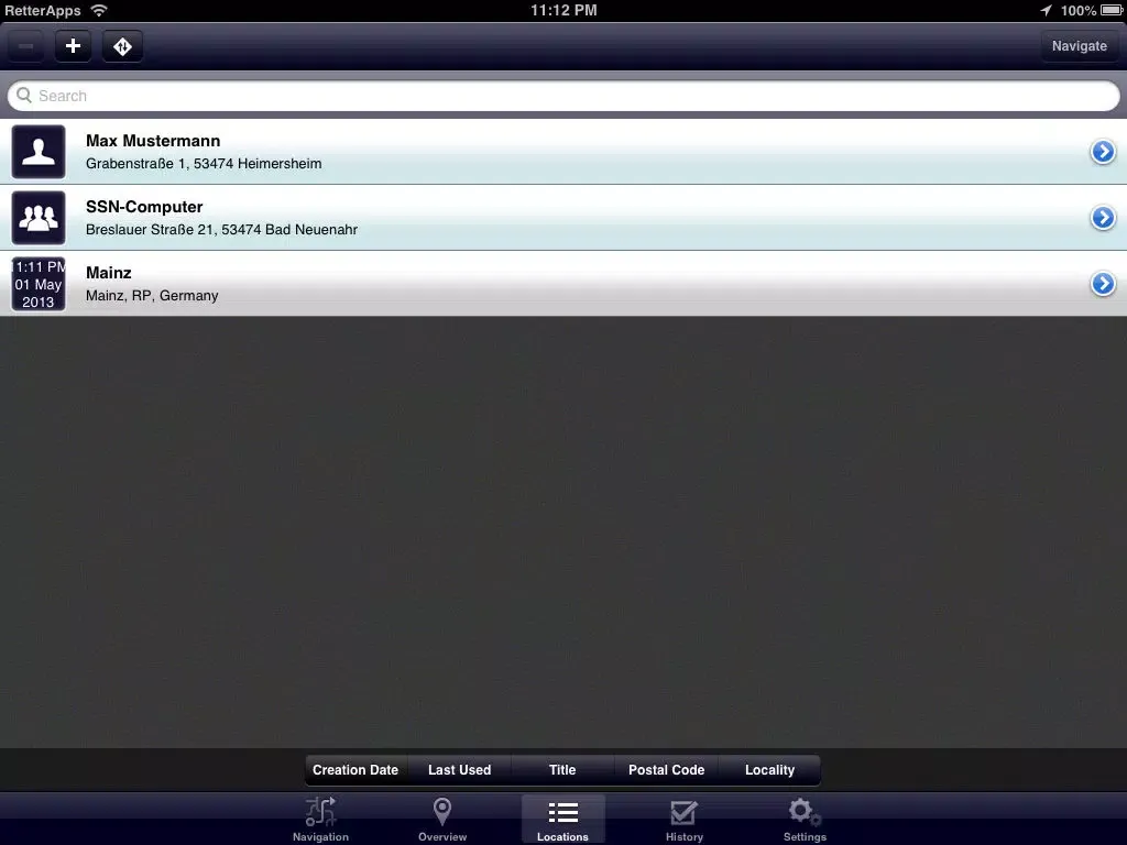 ภาพหน้าจอของ AB Navigator Free (SSN-Computer) iPad 