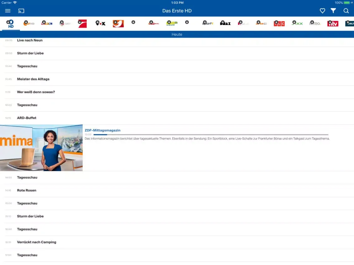 RFT TV APP iPad  Screenshots