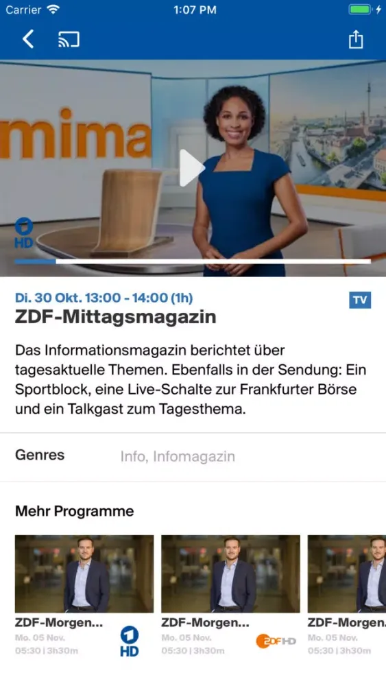 RFT TV APP Screenshots