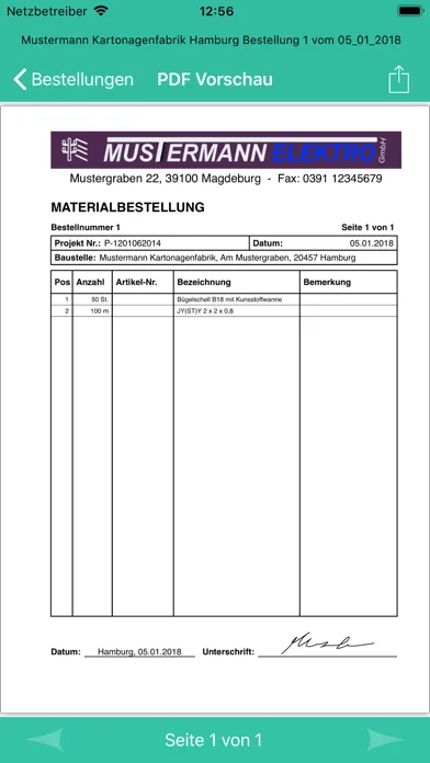 Capturas de tela do Material