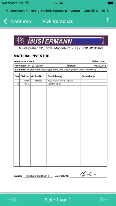 Capturas de tela do Material