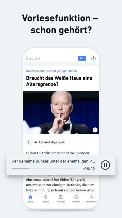 DNN - Nachrichten und Podcast Screenshots