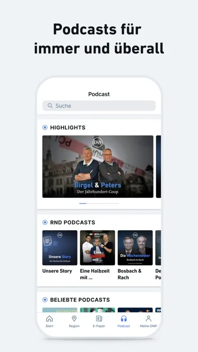 DNN - Nachrichten und Podcast Screenshots