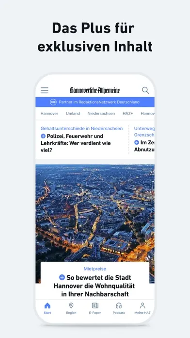 Скриншоты HAZ - Nachrichten und Podcast