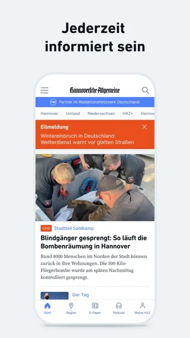 Скриншоты HAZ - Nachrichten und Podcast