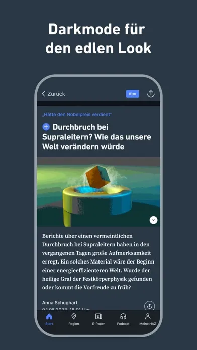 Скриншоты HAZ - Nachrichten und Podcast