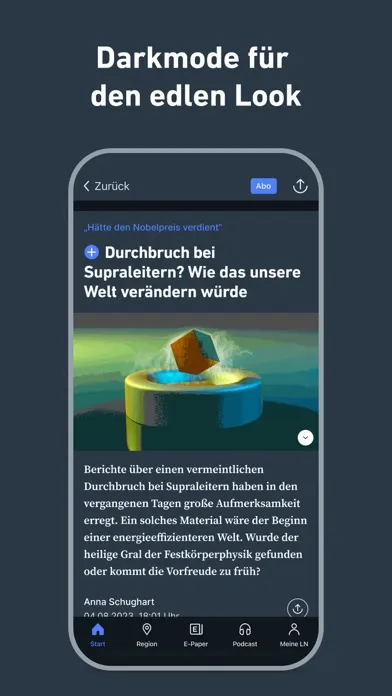 Tangkapan skrin LN - Nachrichten und Podcast