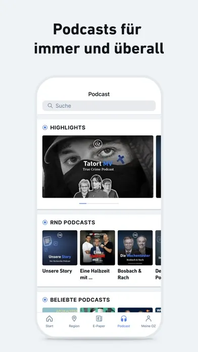 OZ - Nachrichten und Podcast應用截圖