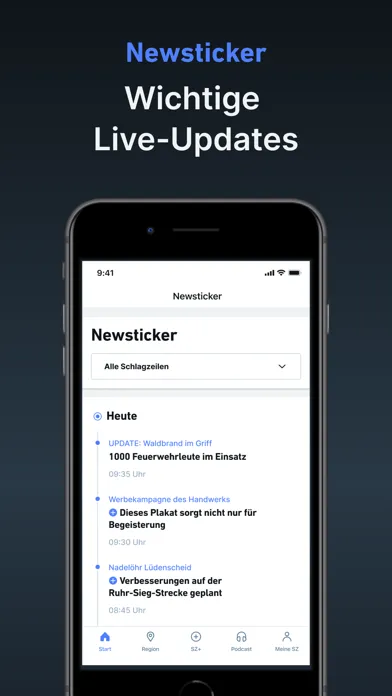 Siegener Zeitung - Nachrichten سکرین شاٹس