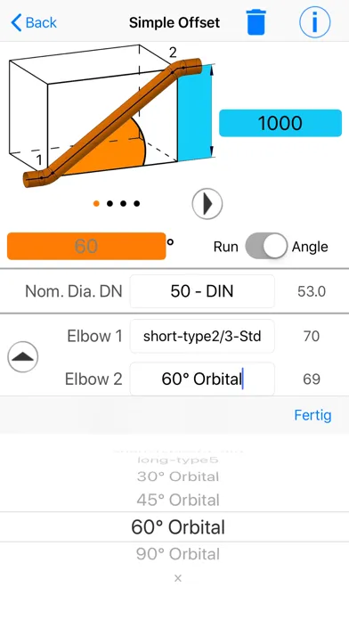 Zrzuty ekranu Hygienic Tube App DIN