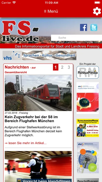 Скриншоты FS-live - Freising aktuell