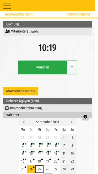 Tangkapan skrin timeCard 10