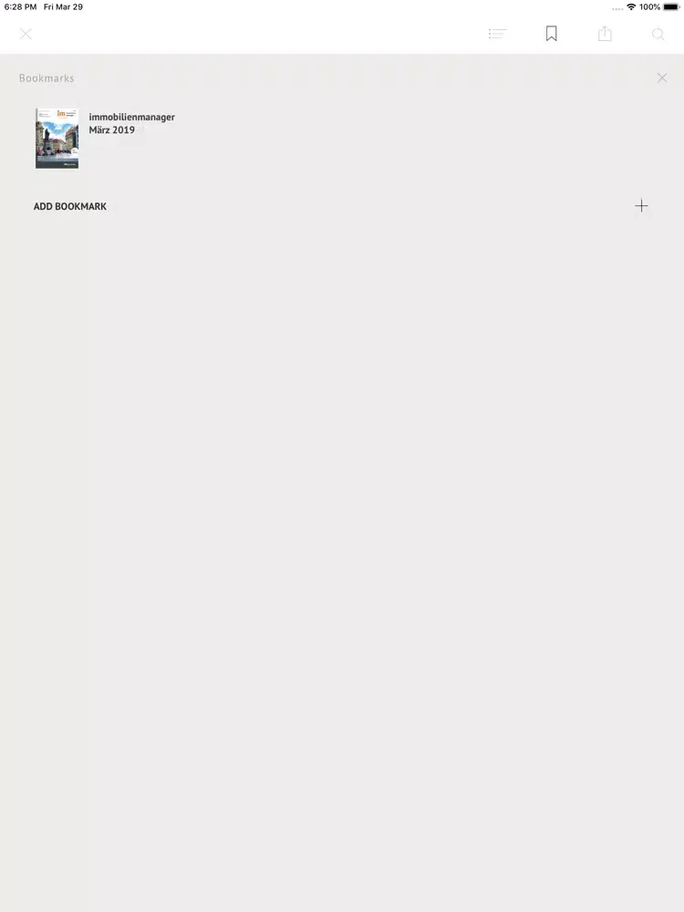 Tangkapan layar immobilienmanager iPad 
