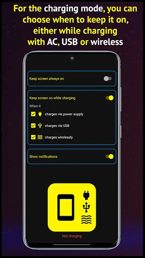 Ảnh chụp màn hình của Keep Screen Always ON while ch