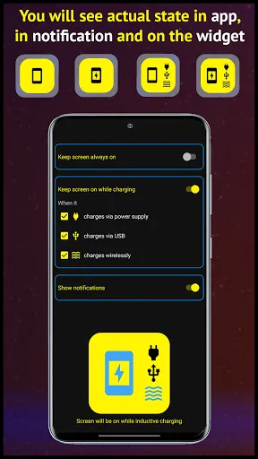 Ảnh chụp màn hình của Keep Screen Always ON while ch