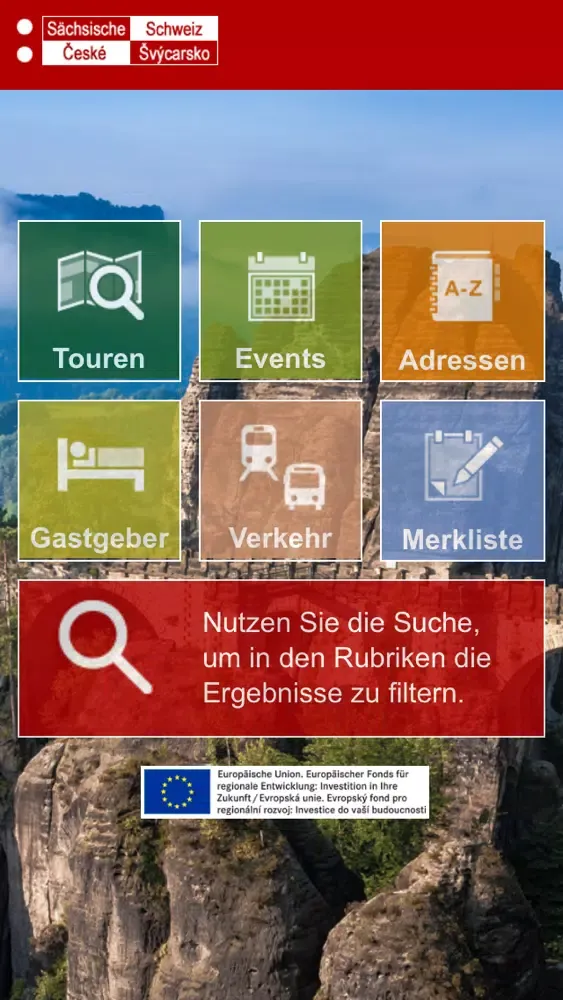 Elbsandsteingebirge Tourismus स्क्रीनशॉट