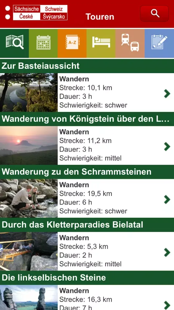 Elbsandsteingebirge Tourismus स्क्रीनशॉट