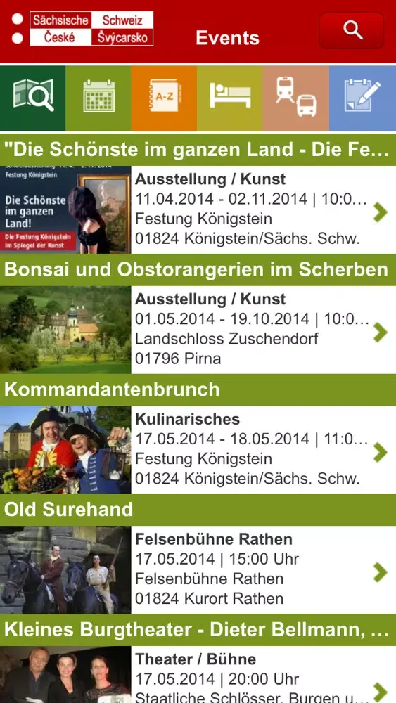 Elbsandsteingebirge Tourismus स्क्रीनशॉट