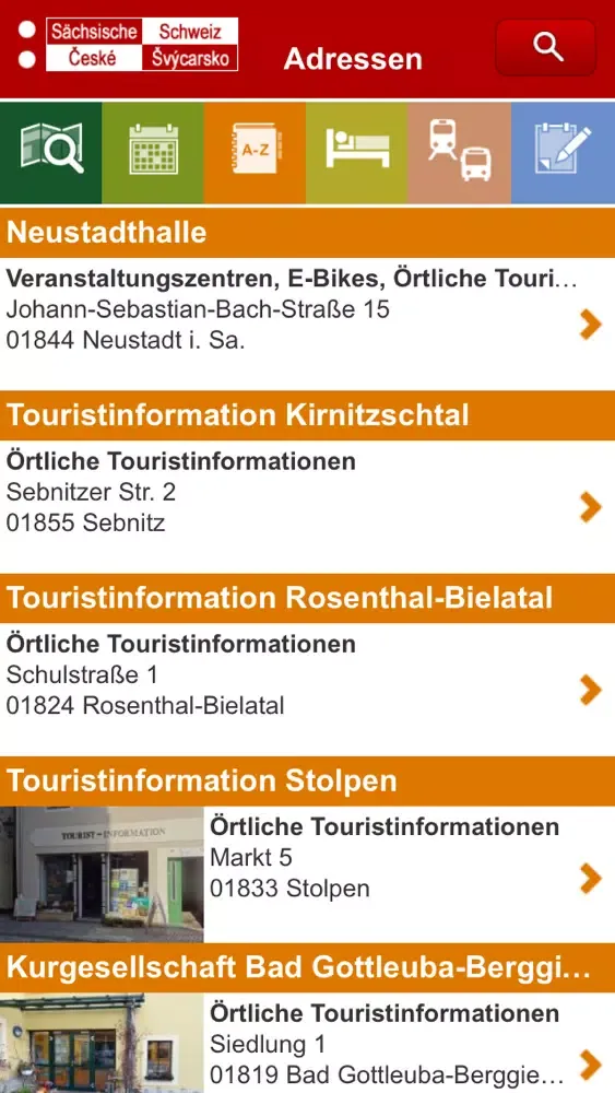 Elbsandsteingebirge Tourismus स्क्रीनशॉट