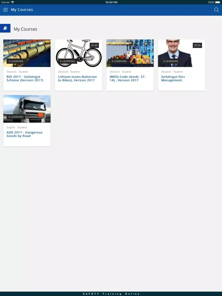 SAFETY Online Training iPad 應用截圖