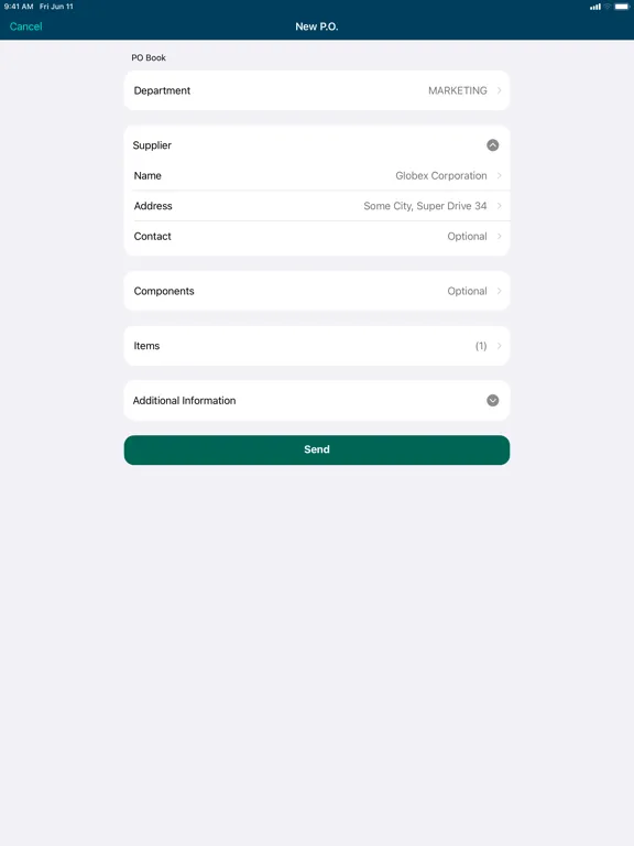 DIGITAL PURCHASE ORDER iPad 應用截圖