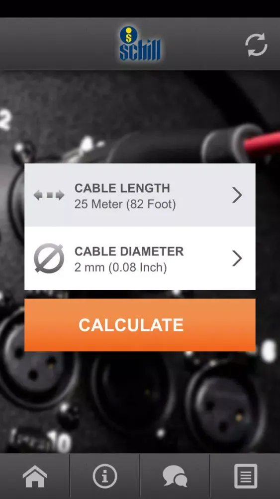Скриншоты Schill cable calculator