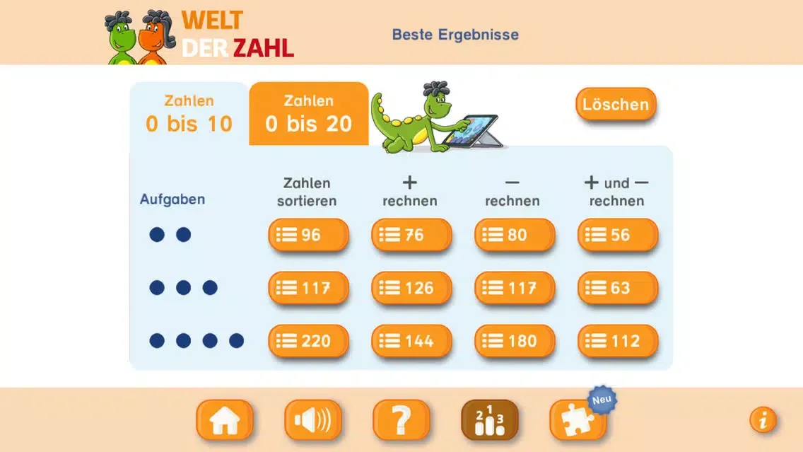 Captures d'écran de Welt der Zahl – Plus und Minus-Training