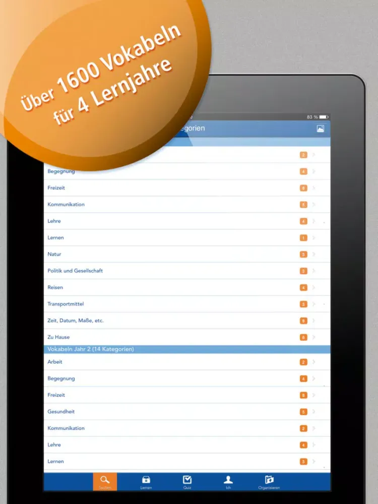 SH Vokabeltrainer FRZ iPad  Ekran Görüntüleri