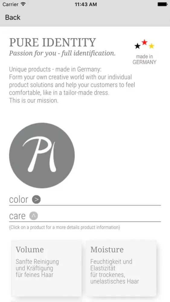 Pure Identity App 스크린샷