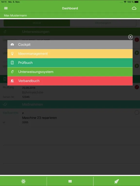 sam EHS Manager Safety iPad  Screenshots