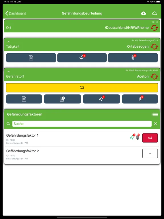 sam EHS Manager Safety iPad  Screenshots