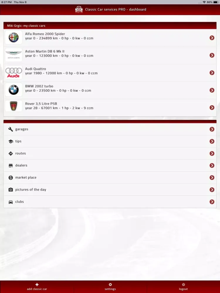 تصاویر Classic Cars Pure iPad 