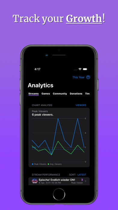 Streamer Stats: Twitch tracker Screenshots