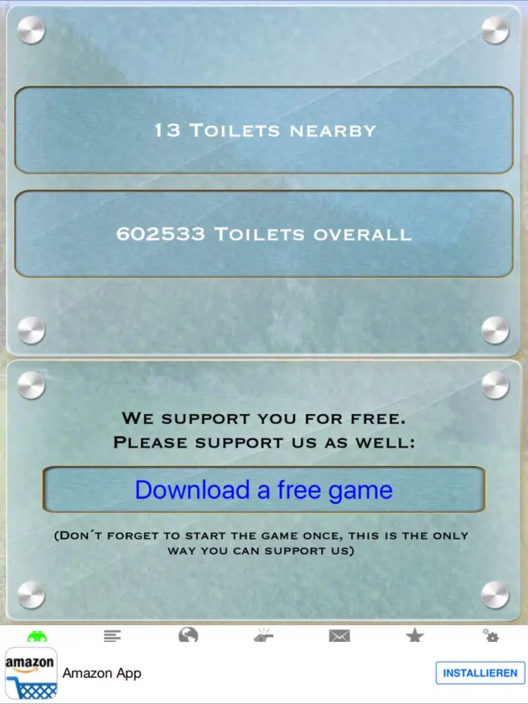 WC-Finder - The free woldwide Toilet-Search-Engine iPad  Screenshots