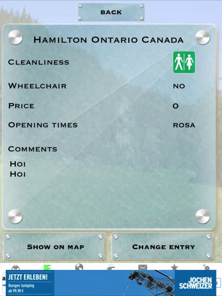 WC-Finder - The free woldwide Toilet-Search-Engine iPad  Screenshots