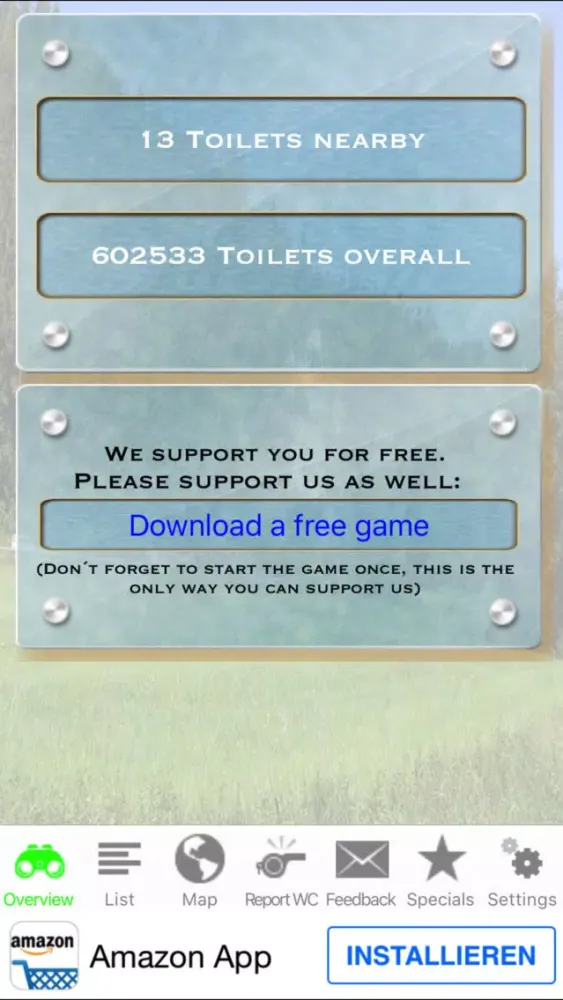 WC-Finder - The free woldwide Toilet-Search-Engine Screenshots