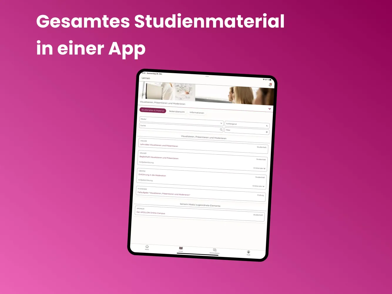 APOLLON Campus App Screenshots