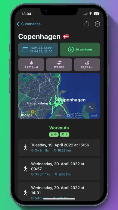 Capturas de tela do SUMRY - Workout summaries