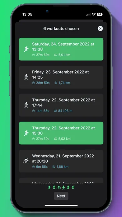 Capturas de tela do SUMRY - Workout summaries