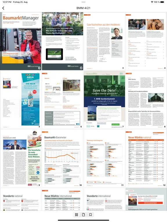 Capturas de tela do BaumarktManager E-Paper iPad 
