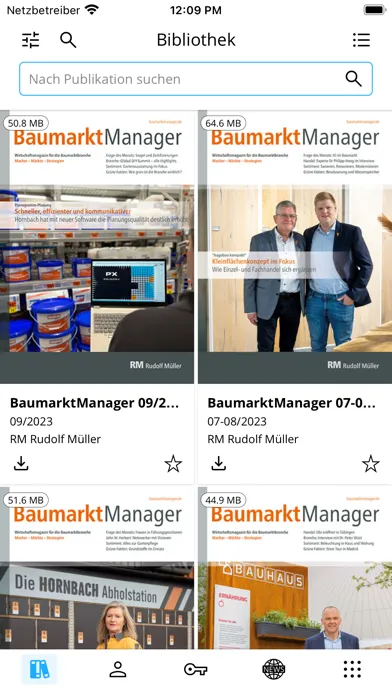 Capturas de tela do BaumarktManager E-Paper