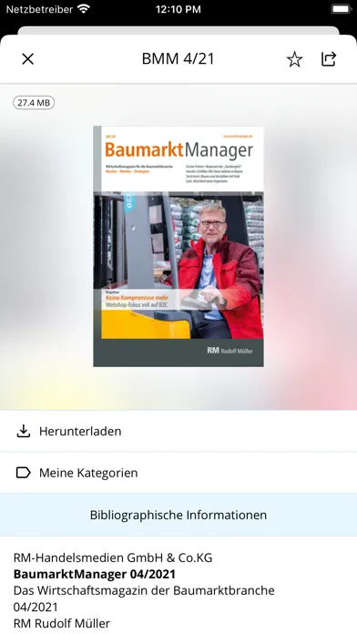 Capturas de tela do BaumarktManager E-Paper