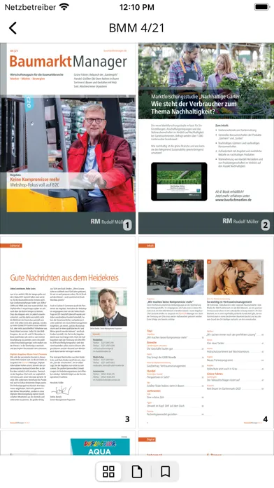 Capturas de tela do BaumarktManager E-Paper