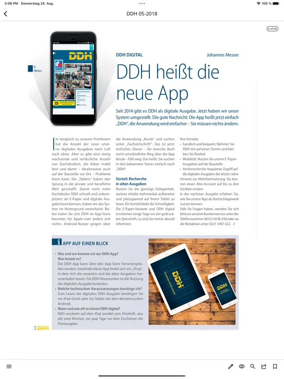 Tangkapan layar DDH iPad 
