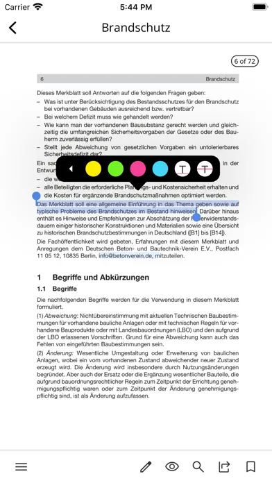 Capturas de tela do DBV-Schriften