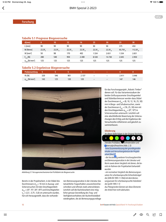 HolzbauFachwissen iPad  Screenshots