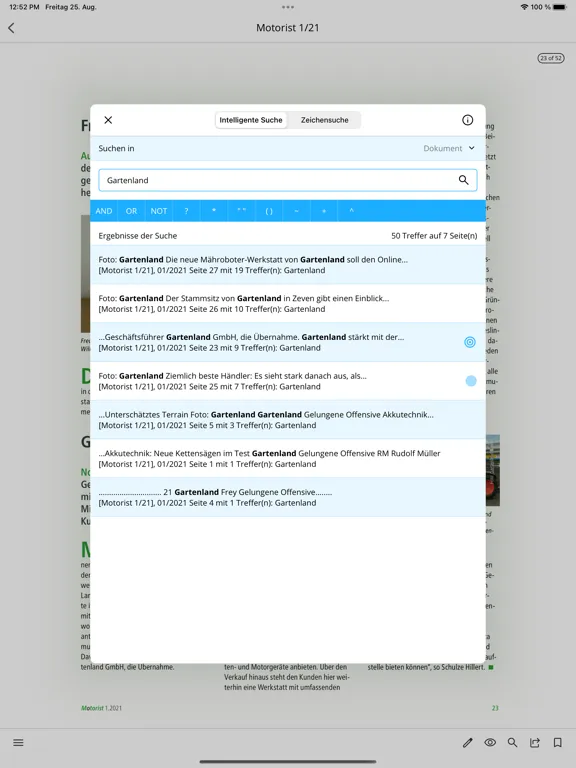 Tangkapan layar Motorist iPad 