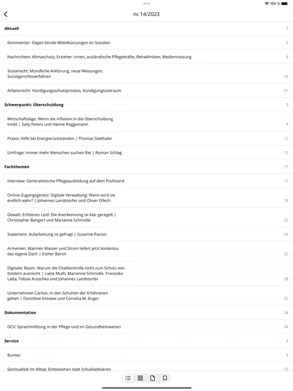 Screenshot di neue caritas iPad 