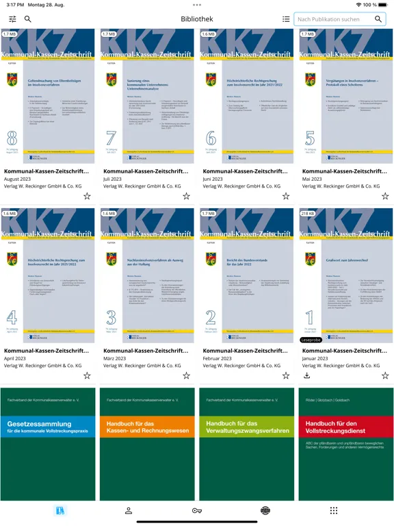 VollstR/Kasse iPad  Screenshots